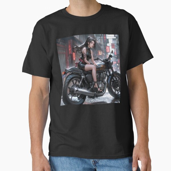 Item preview, Japanese motorcyclist woman designed and sold by MerlinWear.