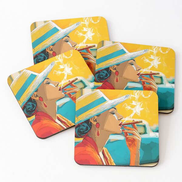 Item preview, Embrace Havana's Timeless Charm- Elegant Woman and Vintage Car in Bold Colors designed and sold by OlfactoART Studio.