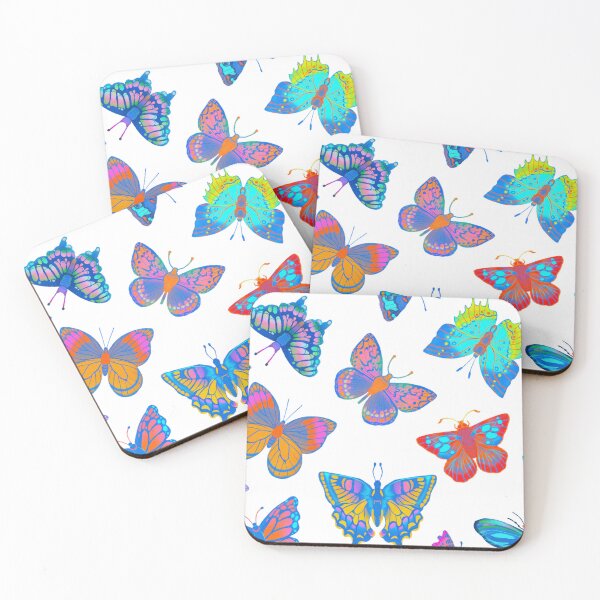 Item preview, colorful butterfly pattern aesthetic whimsical nature y2k design designed and sold by TropicalTrails.