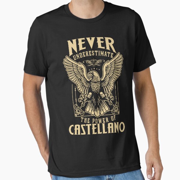 Vista previa del artículo con la obra «Nombre Castellano - Nunca subestimes el poder del Castellano», diseñado y vendido por Leo-Cay.