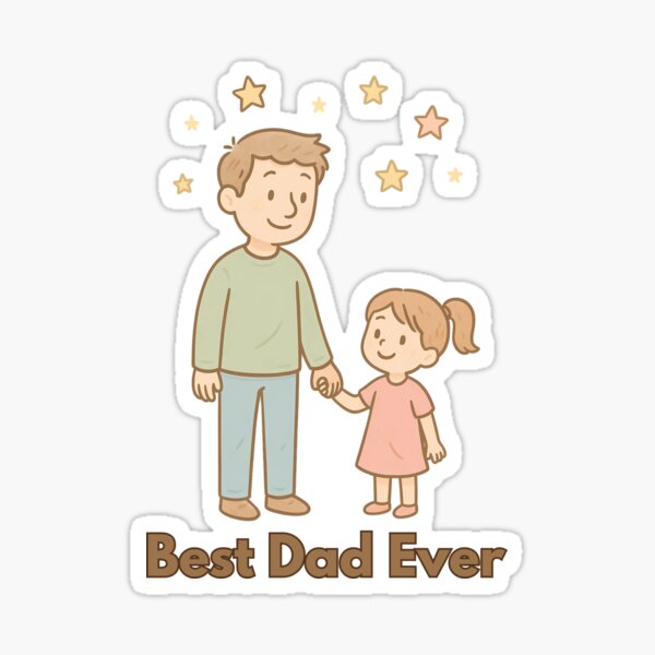Item preview, Cute Father and Daughter Under Stars – Best Dad Ever Father's Day designed and sold by stylishdzign.