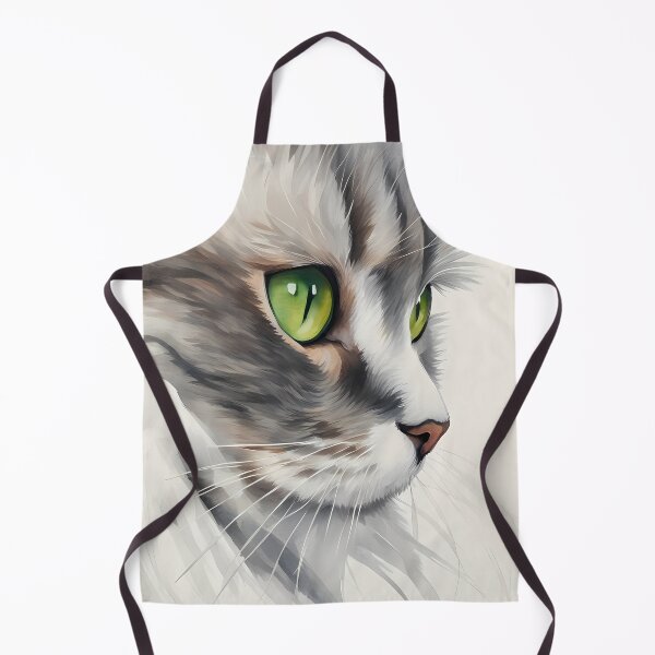 Item preview, Closeup of Fluffy Green-Eyed Cat designed and sold by CalmnessbyChoice.