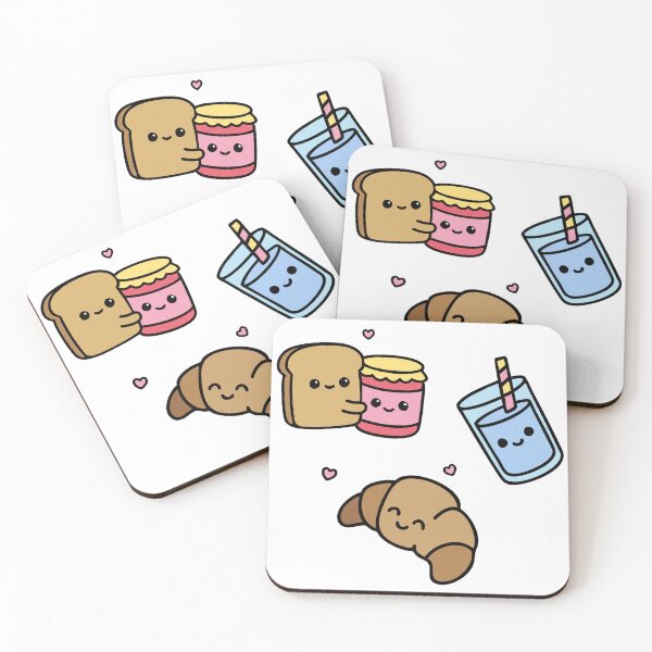 Item preview, Kawaii Breakfast Pattern designed and sold by GinColorist.