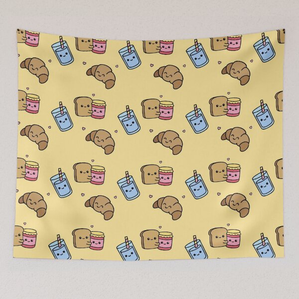 Item preview, Kawaii Breakfast Pattern  designed and sold by GinColorist.