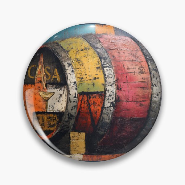 Item preview, CASA Whisky Barrel - Bold Geometric Design with Martini Glass Abstract Vivid Background designed and sold by OlfactoART Studio.