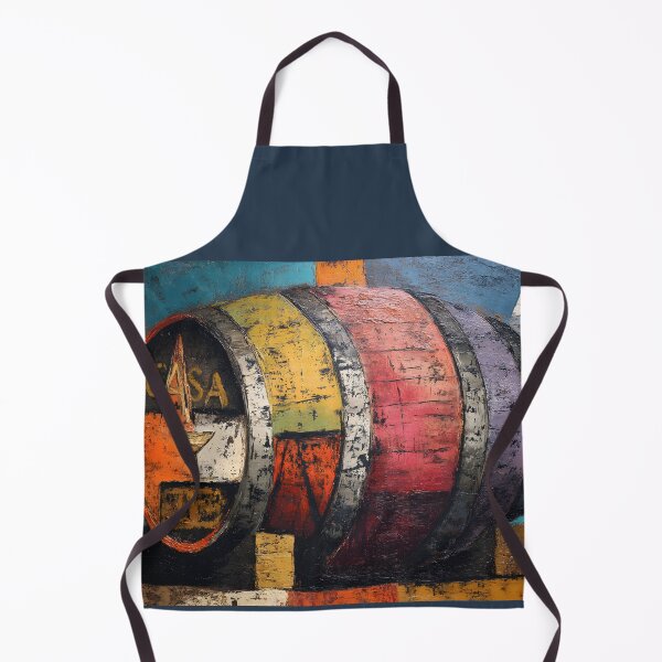 Item preview, CASA Whisky Barrel - Bold Geometric Design with Martini Glass Abstract Vivid Background designed and sold by OlfactoART Studio.