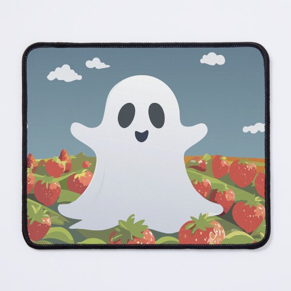 Item preview, Strawberry field with cute ghost haunted strawberry field designed and sold by Eva-Designs-.