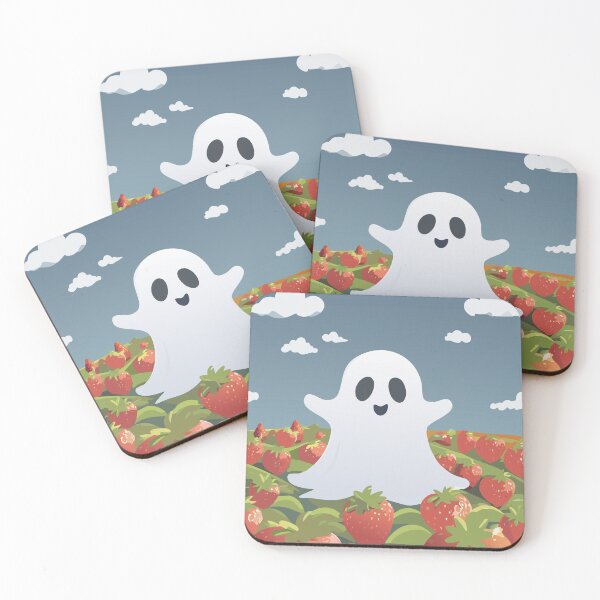 Item preview, Strawberry field with cute ghost haunted strawberry field  designed and sold by Eva-Designs-.