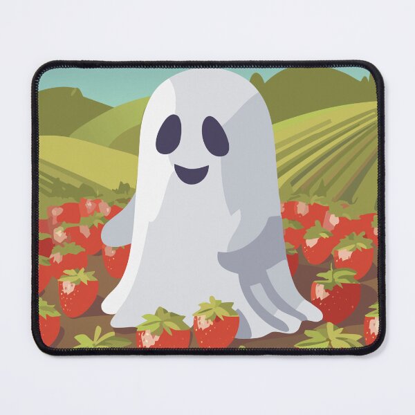 Item preview, Strawberry field with cute ghost haunted strawberry field green designed and sold by Eva-Designs-.