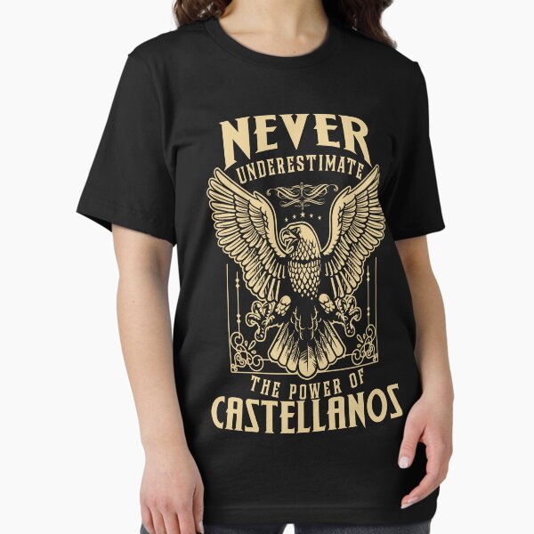 Vista previa del artículo con la obra «Nombre Castellanos - Nunca subestimes el poder de Castellanos», diseñado y vendido por Leo-Cay.