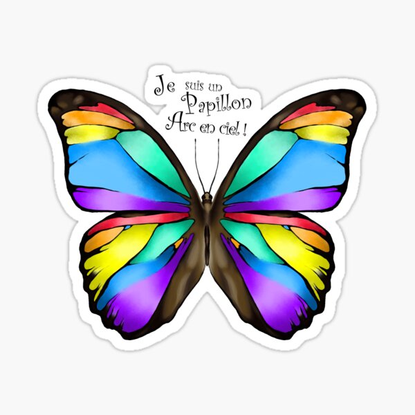 I am a rainbow butterfly Sticker