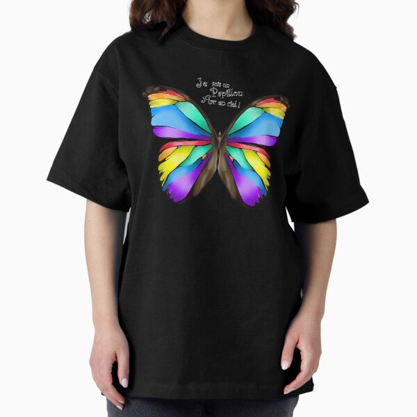 Je suis un papillon arc en ciel T-shirt oversize