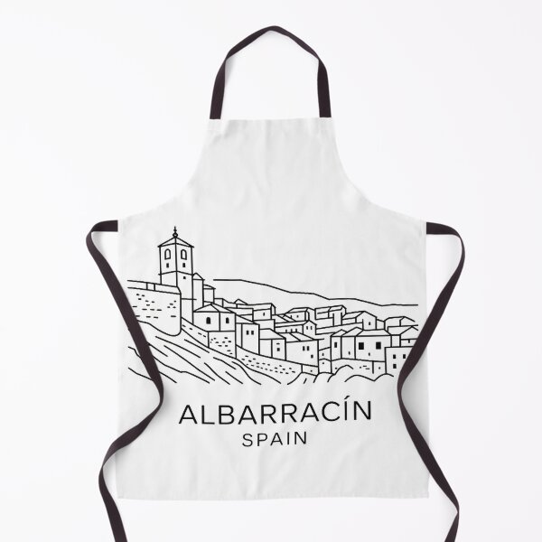 Item preview, Albarracín Spain Line Art – Minimalist Spain Motif | Monochrome City Design designed and sold by pod24.