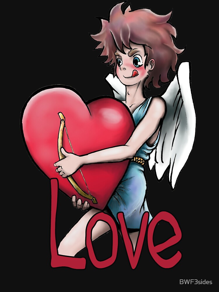 Aperçu 7 sur 7. T-shirt respirant avec l'œuvre Cupidon, transport express d'amour créée et vendue par BWF3sides.