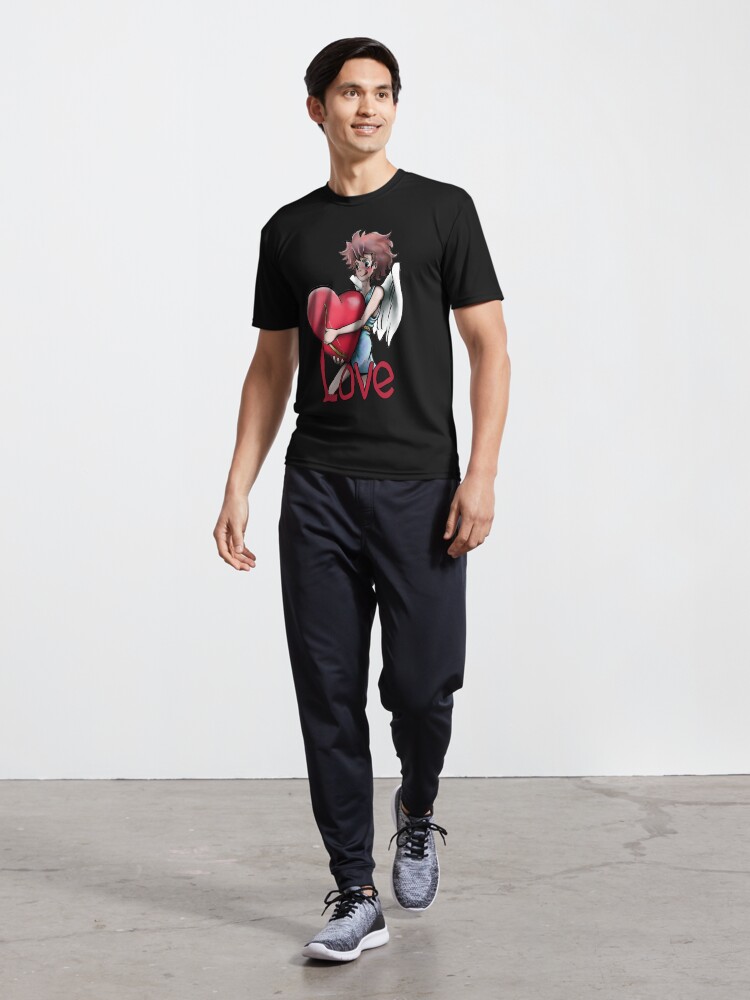 Aperçu 5 sur 7. T-shirt respirant avec l'œuvre Cupidon, transport express d'amour créée et vendue par BWF3sides.