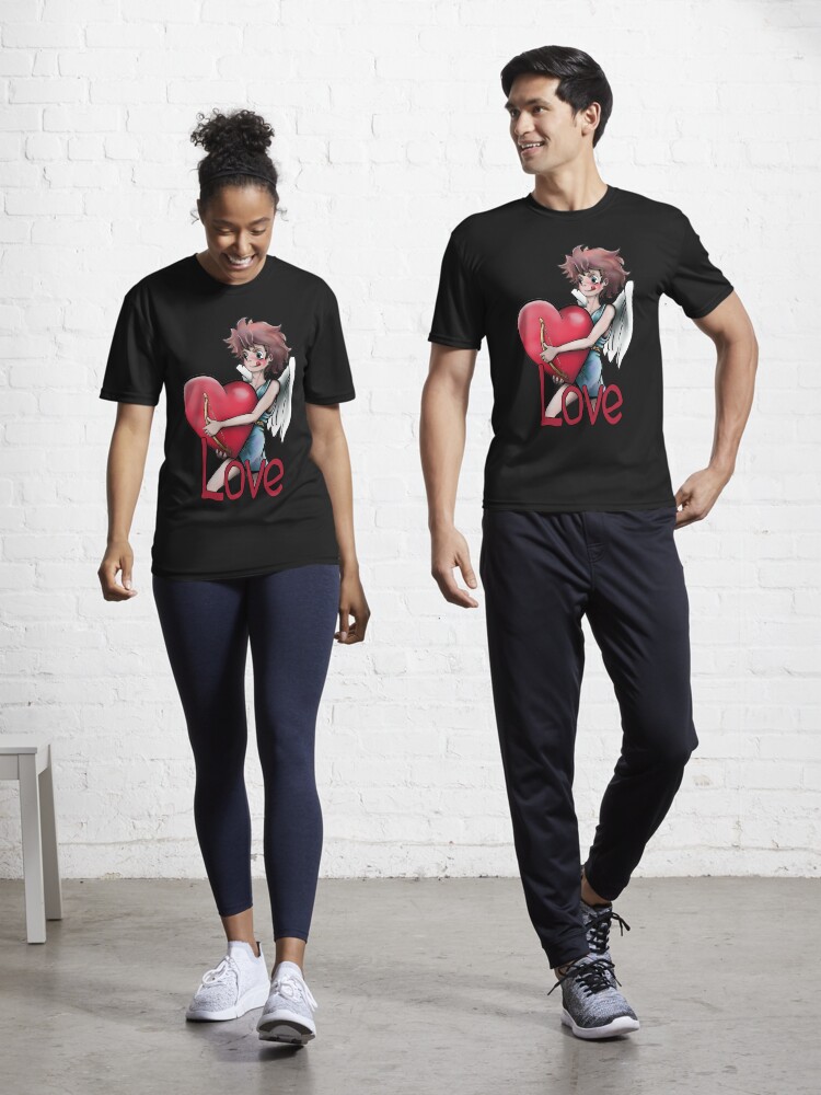 Aperçu 1 sur 7. T-shirt respirant avec l'œuvre Cupidon, transport express d'amour créée et vendue par BWF3sides.