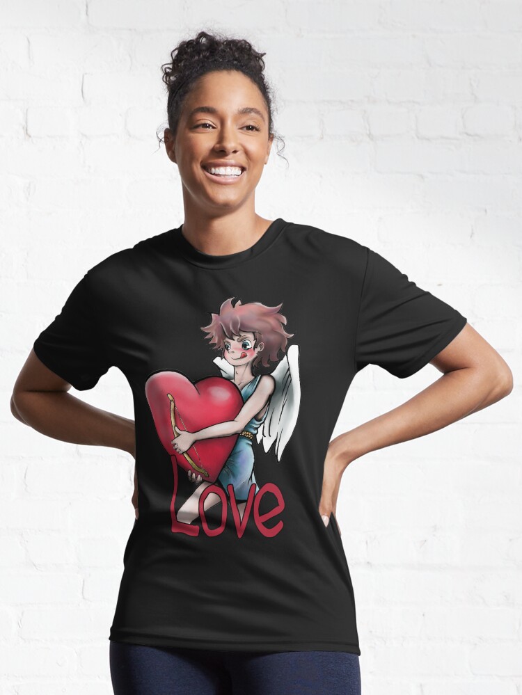 Aperçu 6 sur 7. T-shirt respirant avec l'œuvre Cupidon, transport express d'amour créée et vendue par BWF3sides.