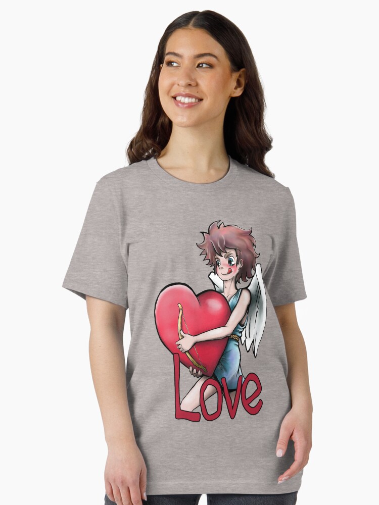 Aperçu 2 sur 7. T-shirt essentiel avec l'œuvre Cupidon, transport express d'amour créée et vendue par BWF3sides.
