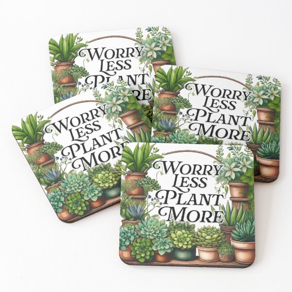 Item preview, Worry Less, Plant More – Succulent & Houseplant Lover Quote designed and sold by Enjoynit.