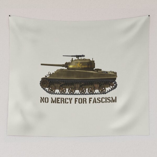 Item preview, Sherman Tank - No Mercy for Fascism designed and sold by Thelittlelord.