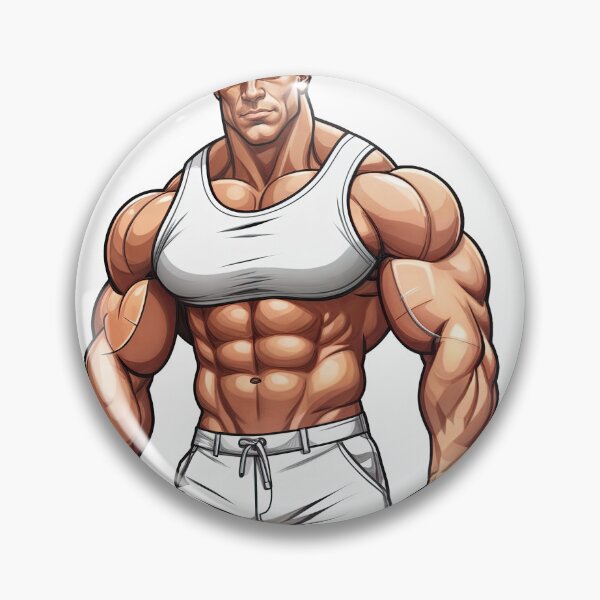 Item preview, Ultra Muscular Bodybuilder Sticker – Bold Fitness Art #116 designed and sold by ForeverPrintsOK.