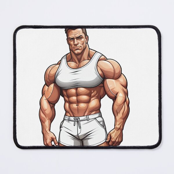 Item preview, Ultra Muscular Bodybuilder Sticker – Bold Fitness Art #116 designed and sold by ForeverPrintsOK.