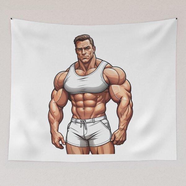 Item preview, Ultra Muscular Bodybuilder Sticker – Bold Fitness Art #116 designed and sold by ForeverPrintsOK.
