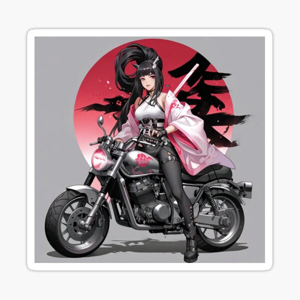 Item preview, Japanese motorcyclist warrior girl designed and sold by MerlinWear.