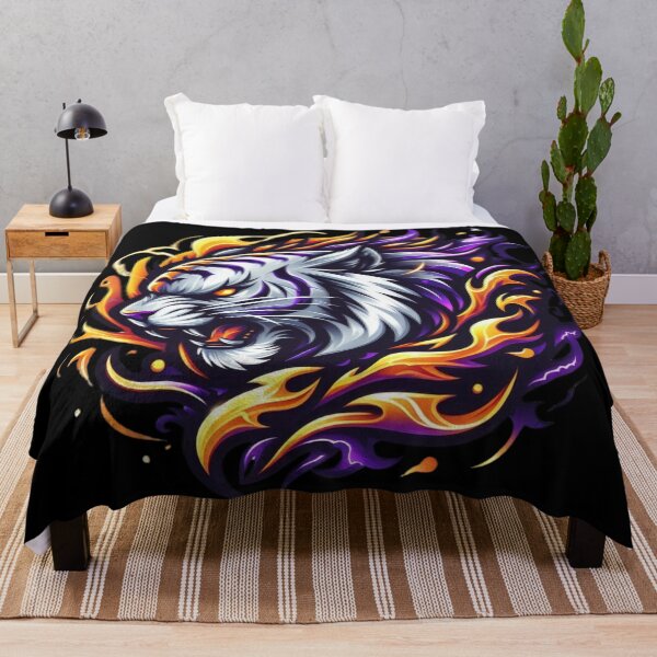 Item preview, Silver Tiger With Purple Flames designed and sold by Mark Cannon.