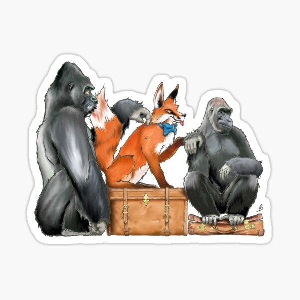 Le gorille le renard et la guenon Sticker