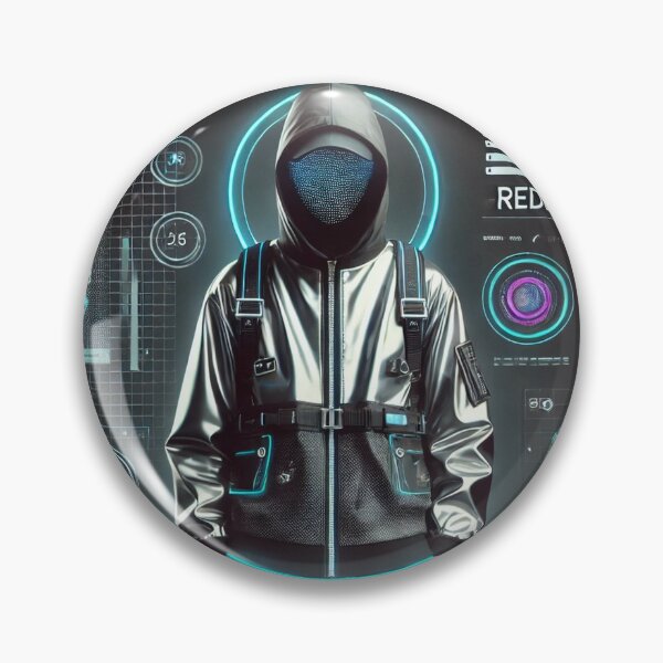 Item preview, Futuristic Anonymous Techwear Figure designed and sold by MarinaBlackArt.