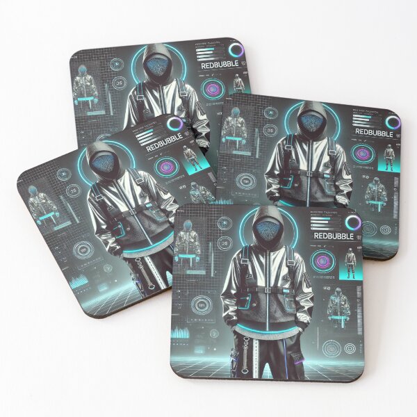 Item preview, Futuristic Anonymous Techwear Figure designed and sold by MarinaBlackArt.