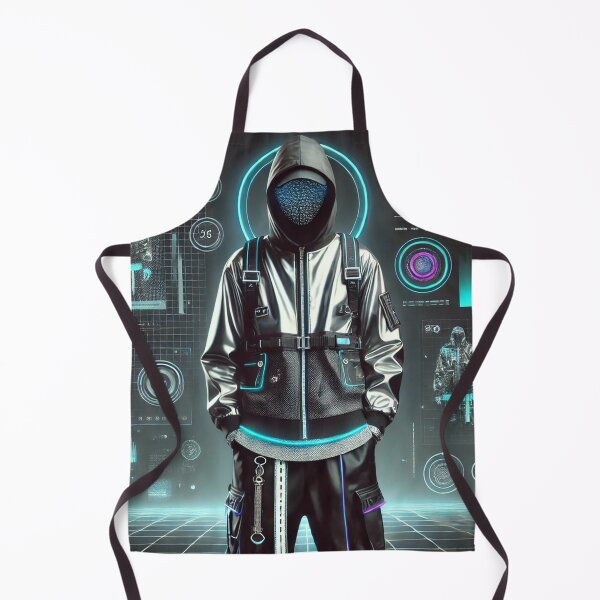 Item preview, Futuristic Anonymous Techwear Figure designed and sold by MarinaBlackArt.