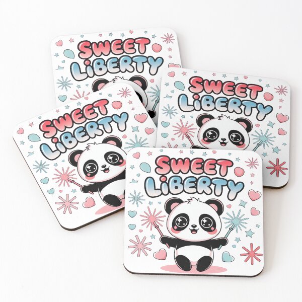 Item preview, Kawaii Panda 4th of July – Cute Pastel Independence Day Art designed and sold by ARTReMi.