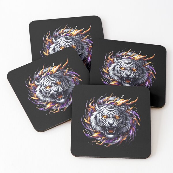 Item preview, Metallic Tiger With Purple Flames  designed and sold by Mark Cannon.