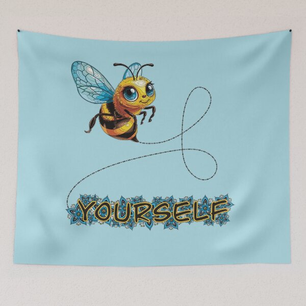 Item preview, Be Yourself Inspirational Design: Zentangle Bee and Floral Art designed and sold by AmberEchoCreates.