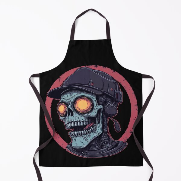 Item preview, Undead Soldier Skull with Military Cap – Dark Cyberpunk Aesthetic designed and sold by DopeVibeStuff.