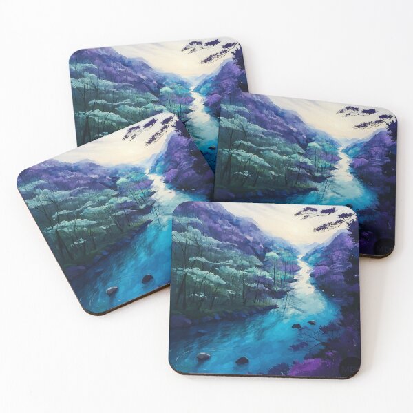Item preview, Green and Blue River designed and sold by Midnight Daze Studio.