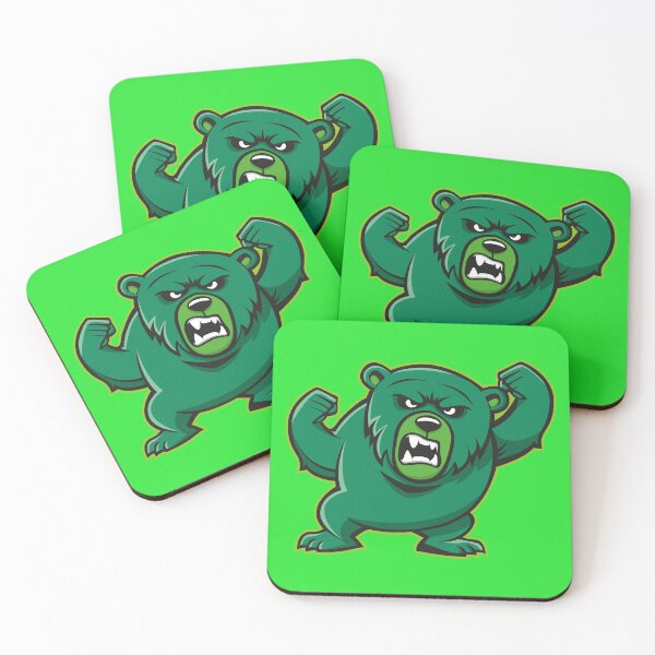 Item preview, angry green bear designed and sold by MerlinWear.