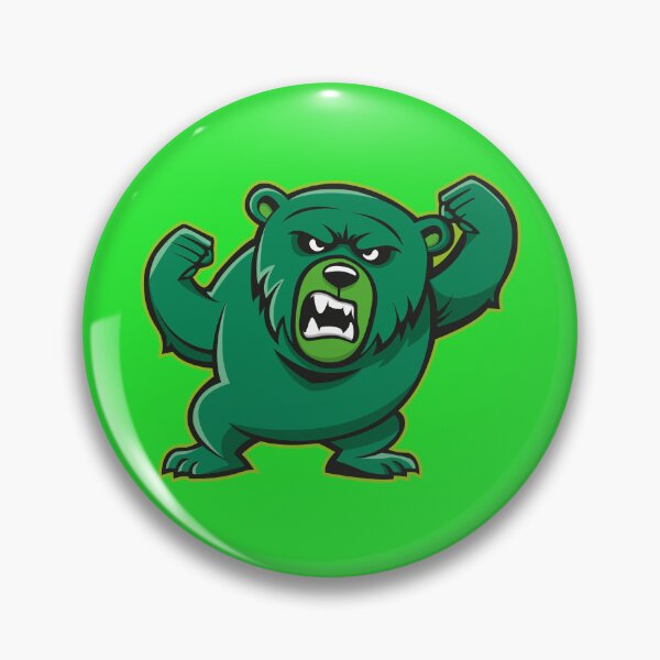 Item preview, angry green bear designed and sold by MerlinWear.