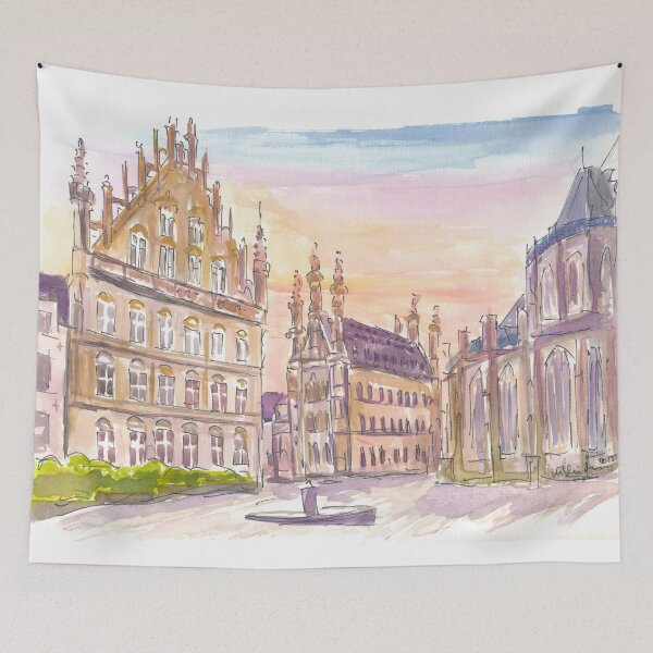 Item preview, Gothic Grandeur at Leuven Town Hall City Square designed and sold by artshop77.