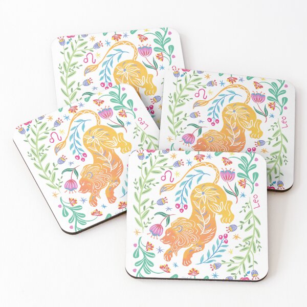 Item preview, Leo Lion Sign Zodiac Horoscope, Bull Astrological Art, Fire sign Astrology designed and sold by Natasha May Design.