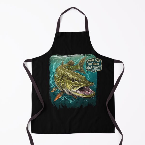 Item preview, Strike Fast. Hit Hard. Luck and Skill. Underwater Predator Pike. designed and sold by Ctrl+T.