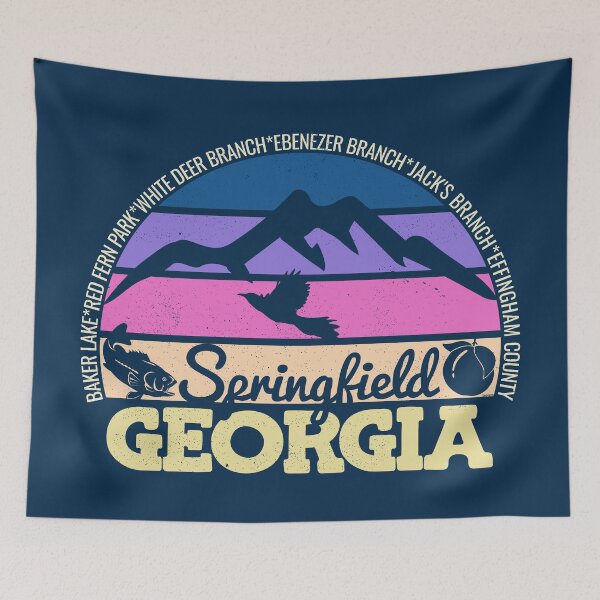 Item preview, Springfield Georgia Sunset Retro Vintage Local Pride Logo designed and sold by CRHPOD20.