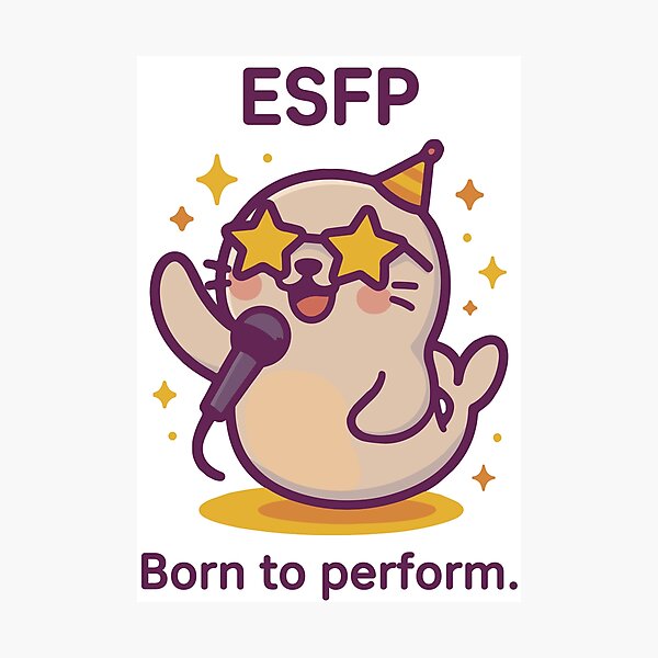Item preview, ESFP Kawaii | Performer Seal with Star Glasses - Born to Shine designed and sold by SealSquad.