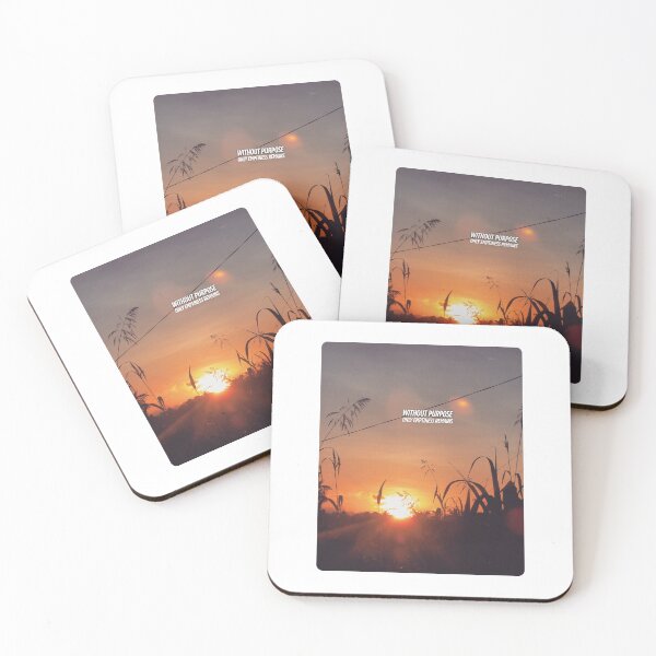 Item preview, Golden Sunset Serenity – Inspirational Quote “Without Purpose, Only Emptiness Remains” for Nature Lovers & Dreamers designed and sold by knalpot-design.