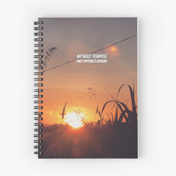 Item preview, Golden Sunset Serenity – Inspirational Quote “Without Purpose, Only Emptiness Remains” for Nature Lovers & Dreamers designed and sold by knalpot-design.