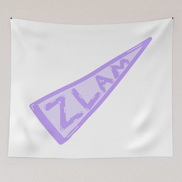 Item preview, Lavender ZLAM Pennant Sticker – Sorority Aesthetic designed and sold by summer-loving.