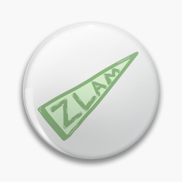Item preview, Green ZLAM Pennant Sticker – Retro Sorority Style designed and sold by summer-loving.