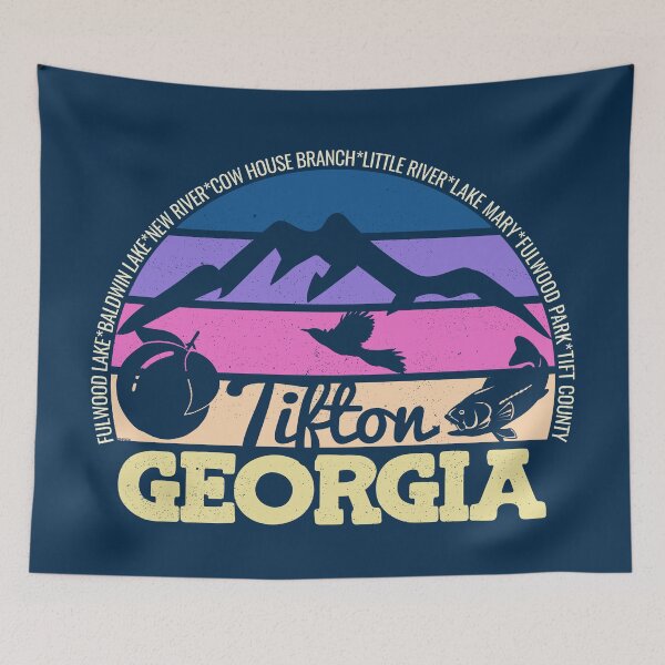 Item preview, Tifton Georgia Sunset Retro Vintage Local Pride Logo designed and sold by CRHPOD20.